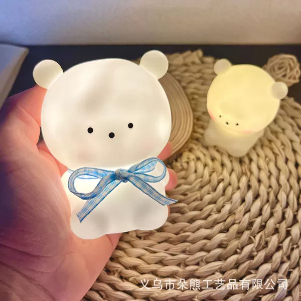 White Bear-Blue Ribbon