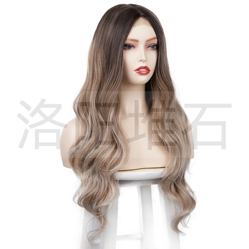 Wig European And American Small Lace Wig Long Curly Hair Big Wave Headgear display picture 3