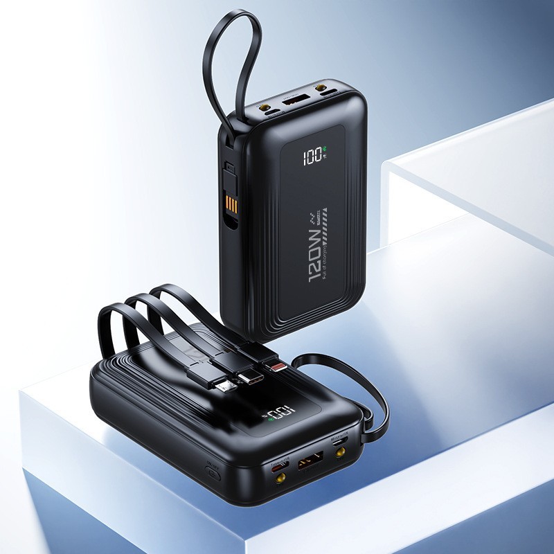 新しい 120 ワット超高速充電パワーバンク 20000 mah 大容量ポータブル電源ギフト印刷付き|undefined