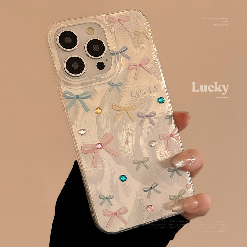 多巴胺彩色蝴蝶结16promax苹果15适用iphone16手机壳14/13羽纱imd|undefined