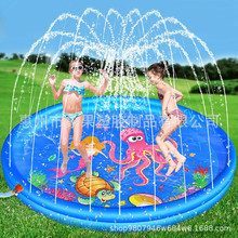 加工PVC充气夏季双层溅水池儿童户外喷水池储水池夏日双层喷水垫
