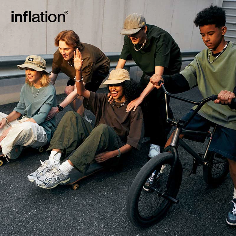 Jiezhan Мужская одежда | 265G свободный короткий рукав 2025 Летний расческа хлопок земля цвет FOG Tide Футболка 2.0 оптимизированная версия