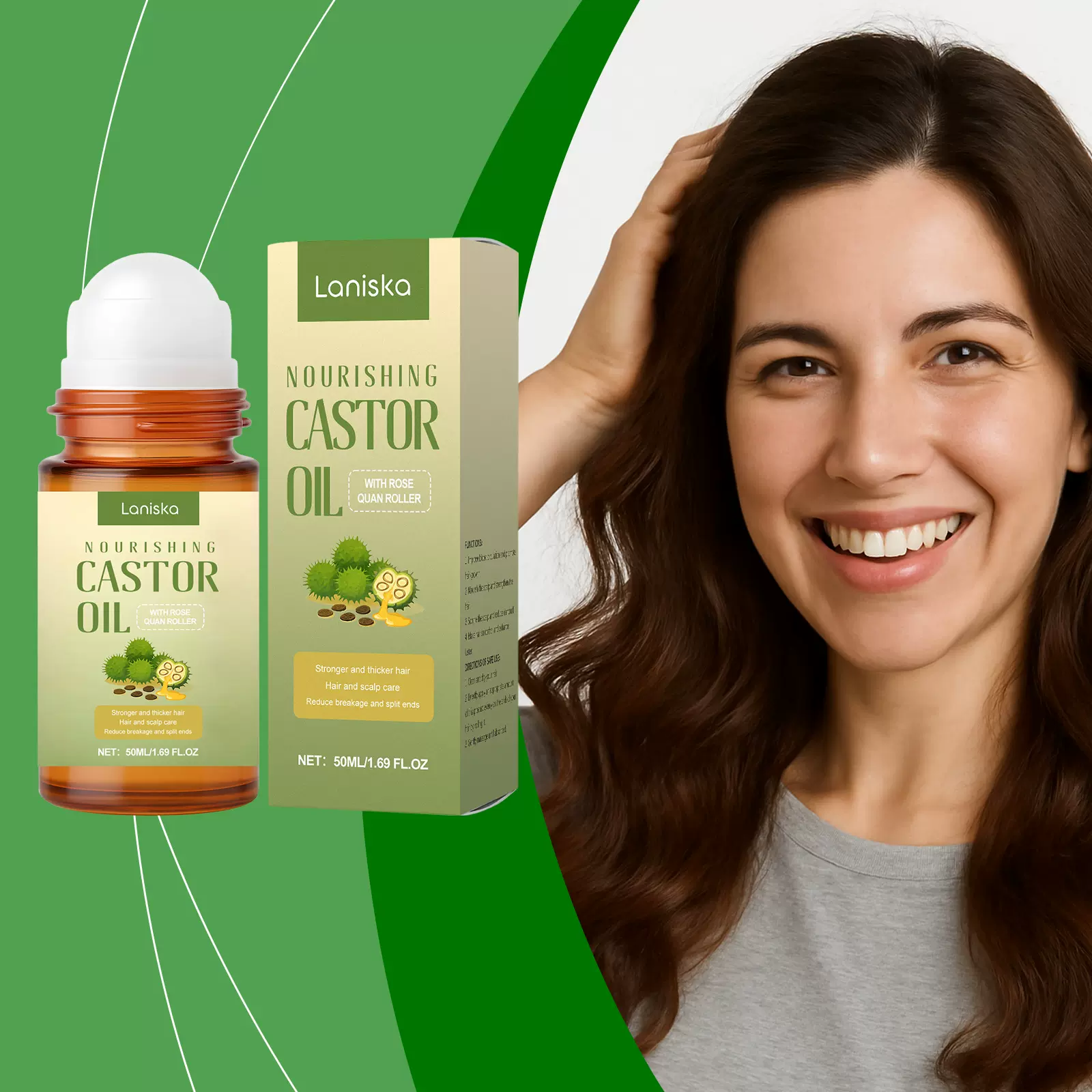 Laniska 头发护理精油 温和滋养柔顺秀发日常按摩头皮护理精油