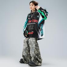 儿童街舞潮服套装潮酷少儿hiphop流行舞蹈架子鼓表演出服元旦时髦