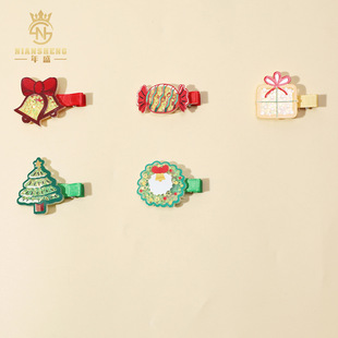 Europe and the United States new Christmas does not hurt children's side clip baby Christmas gift box Christmas tree side clip in stock wholesale