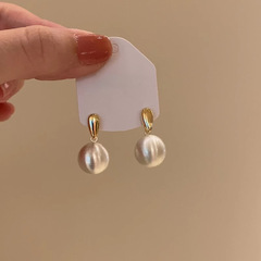 フロスト糸金属ボールピアス女性の軽贅沢ファッション気質高級感イヤリング2025新型秋冬耳飾り