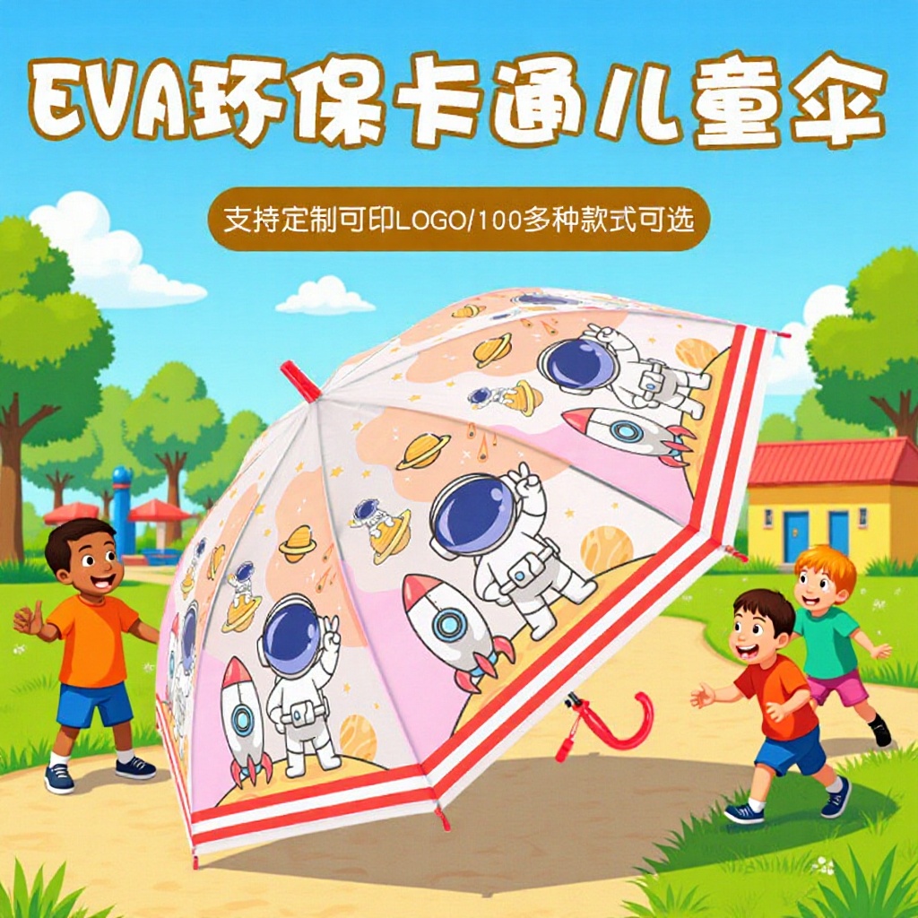 三丽鸥挡风儿童雨伞防雨卡通两用自动遮阳伞防暴雨防水太阳伞