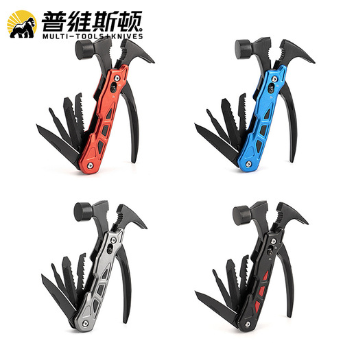 Outdoor stainless steel multifunctional claw hammer, portable camping pliers and hammer, survival outdoor combination tool manufacturer wholesale