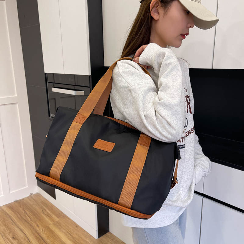 Bolsa de Viaje con Separación Seco y Húmedo de Tela de Oxford Expandible para Viajes de Ocio