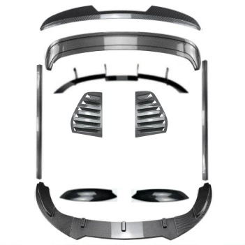 Suitable for Golf 5 Mk5 Gti Big Surrounded - full-set-of-high-pillars-carbon-fiber-pattern-2003-2008-rear-blade-is-piano-black