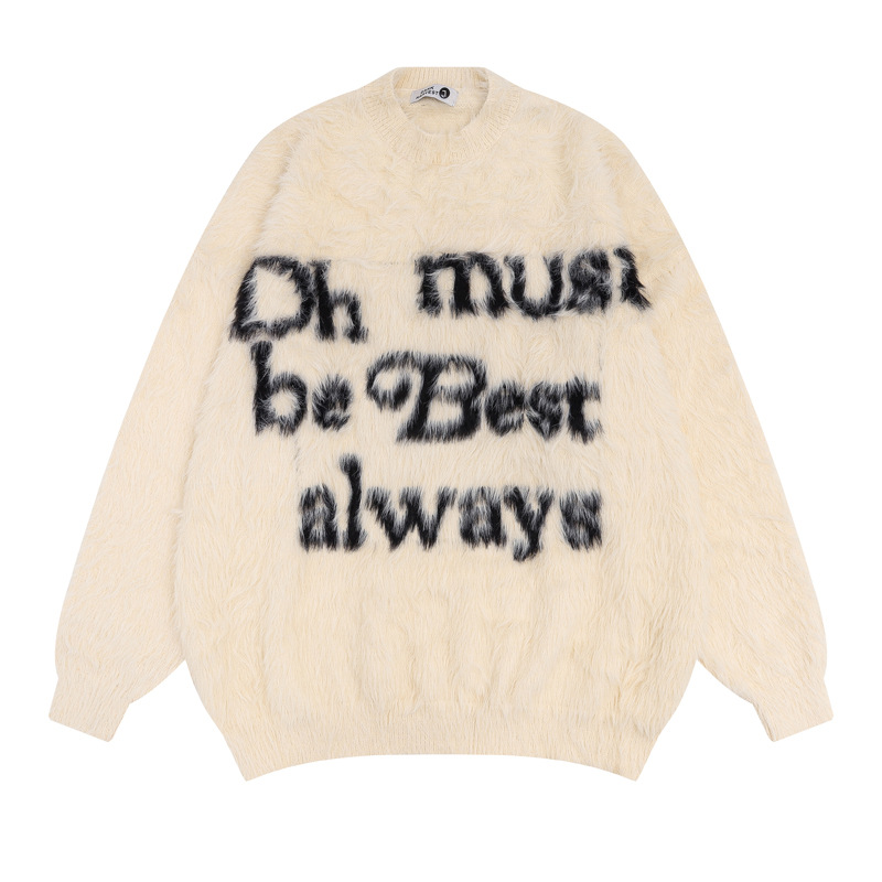 Îmbrăcăminte pentru bărbați, pulover din mohair, stil oraș principal, pentru bărbați și femei, de brand de modă, stil lejer, pulover lejer_voghion.com