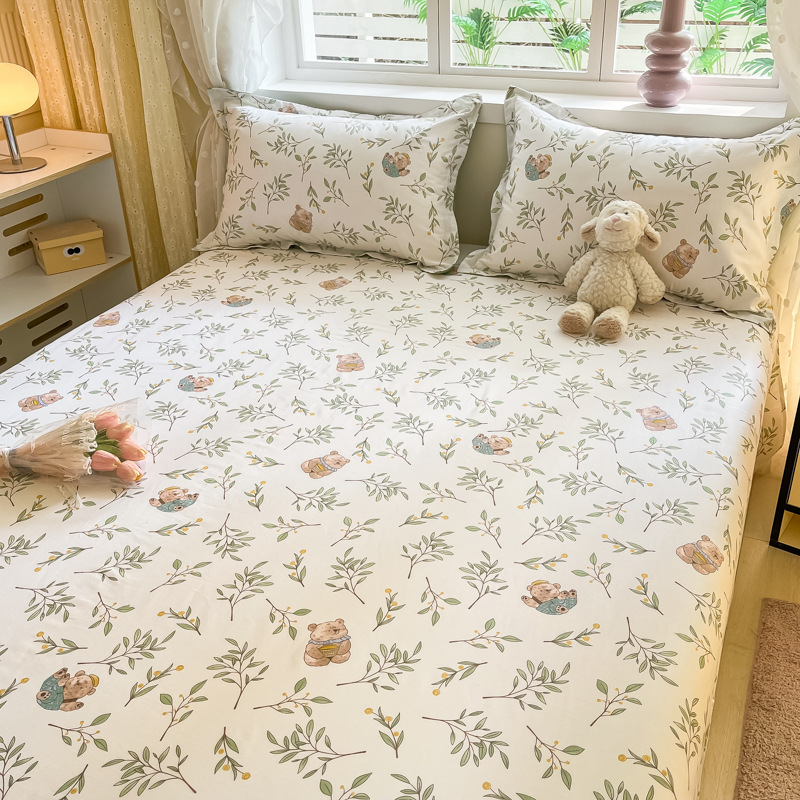 Nuevo estilo 2025 sábanas de algodón puro pieza individual 100 algodón 2025 nuevo conjunto de tres piezas para un dormitorio universal de cuatro estaciones