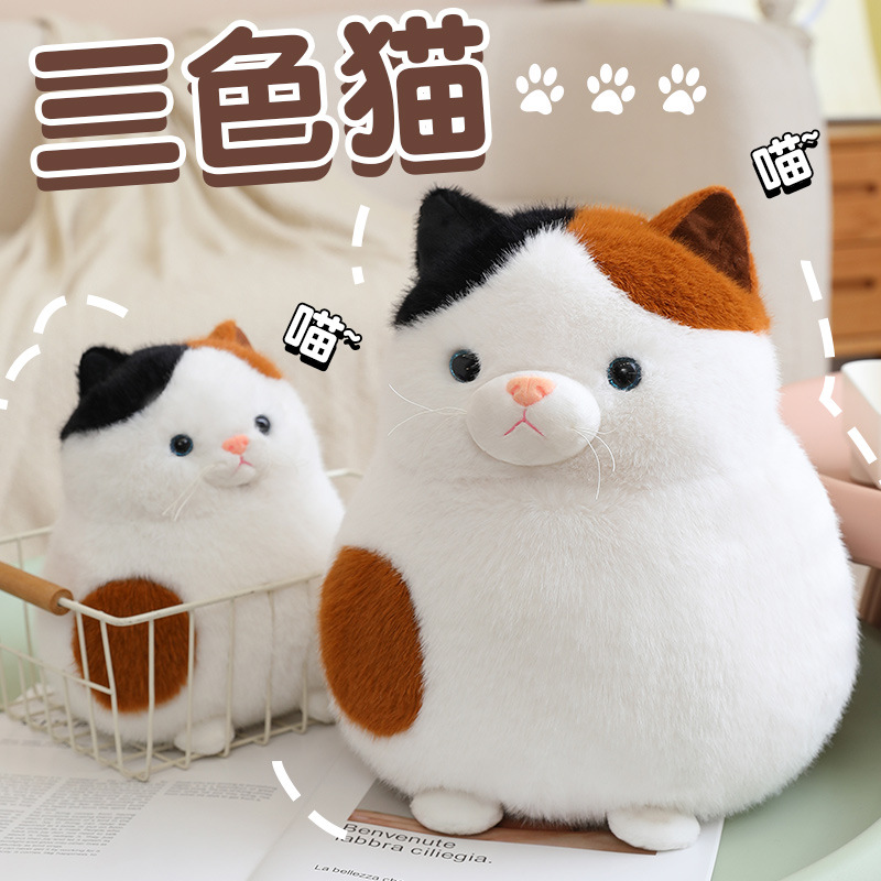 Muñeca de peluche de pelota de gato encantadora y suave para acompañar a los niños para enviar regalos a la novia de la popularidad en línea muñeca de gato
