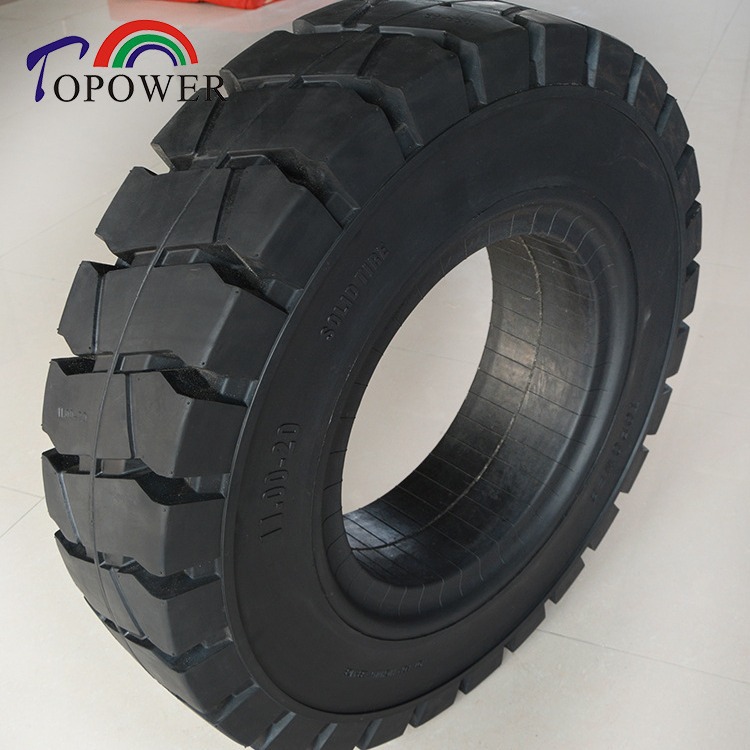 厂家直销充气式实心轮胎混料机轮胎钢厂拖车实心胎高品质11.00-20