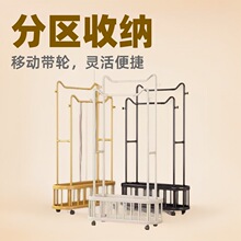 不占地落地式衣架移动带轮衣柜宿舍租房浴室置物衣帽架