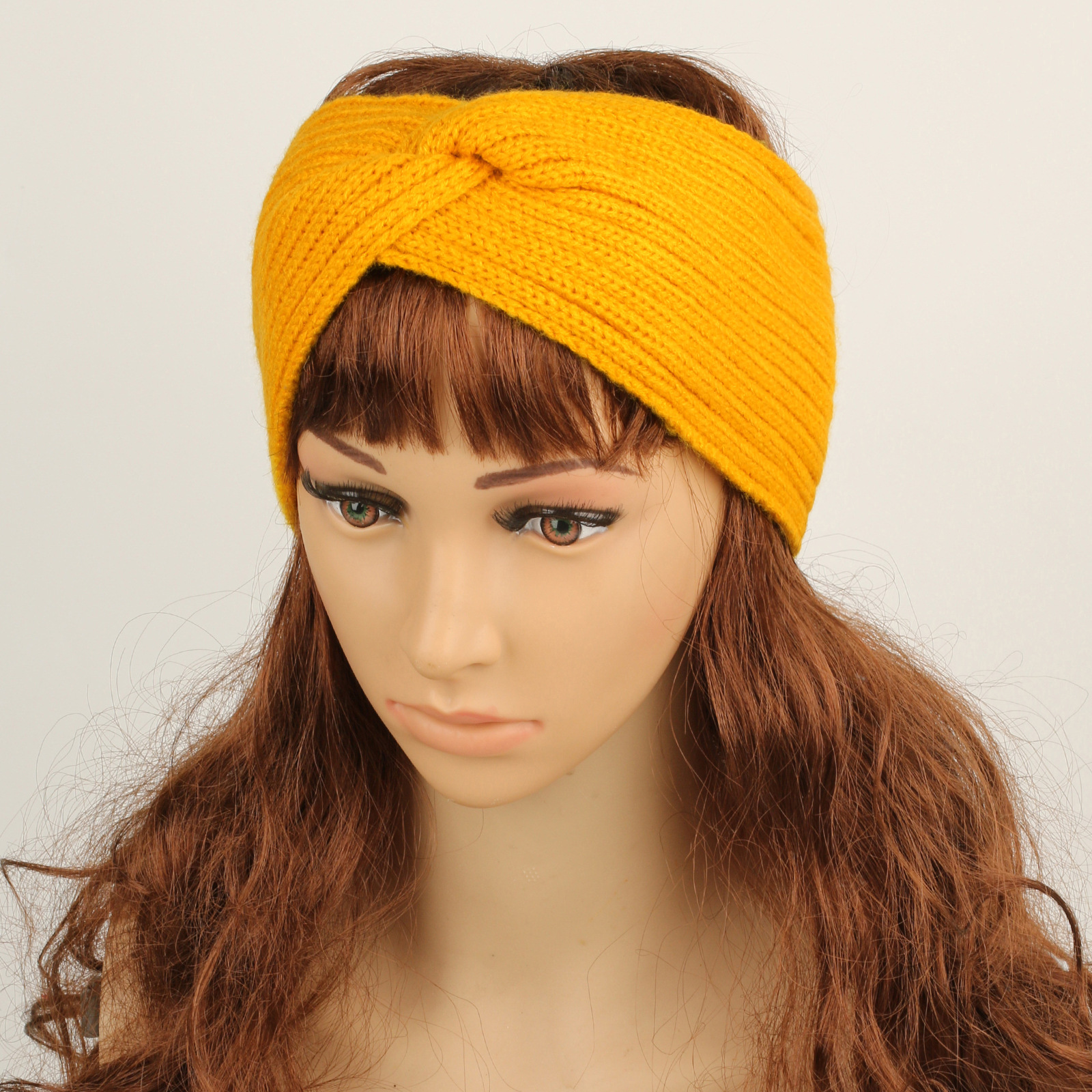 Accessoires pour cheveux tricotés en velours, bandeaux en laine épaisse pour protection contre la chaleur et le froid, bandeaux de sport, protège-oreilles, bandeaux croisés pour femmes_voghion.com