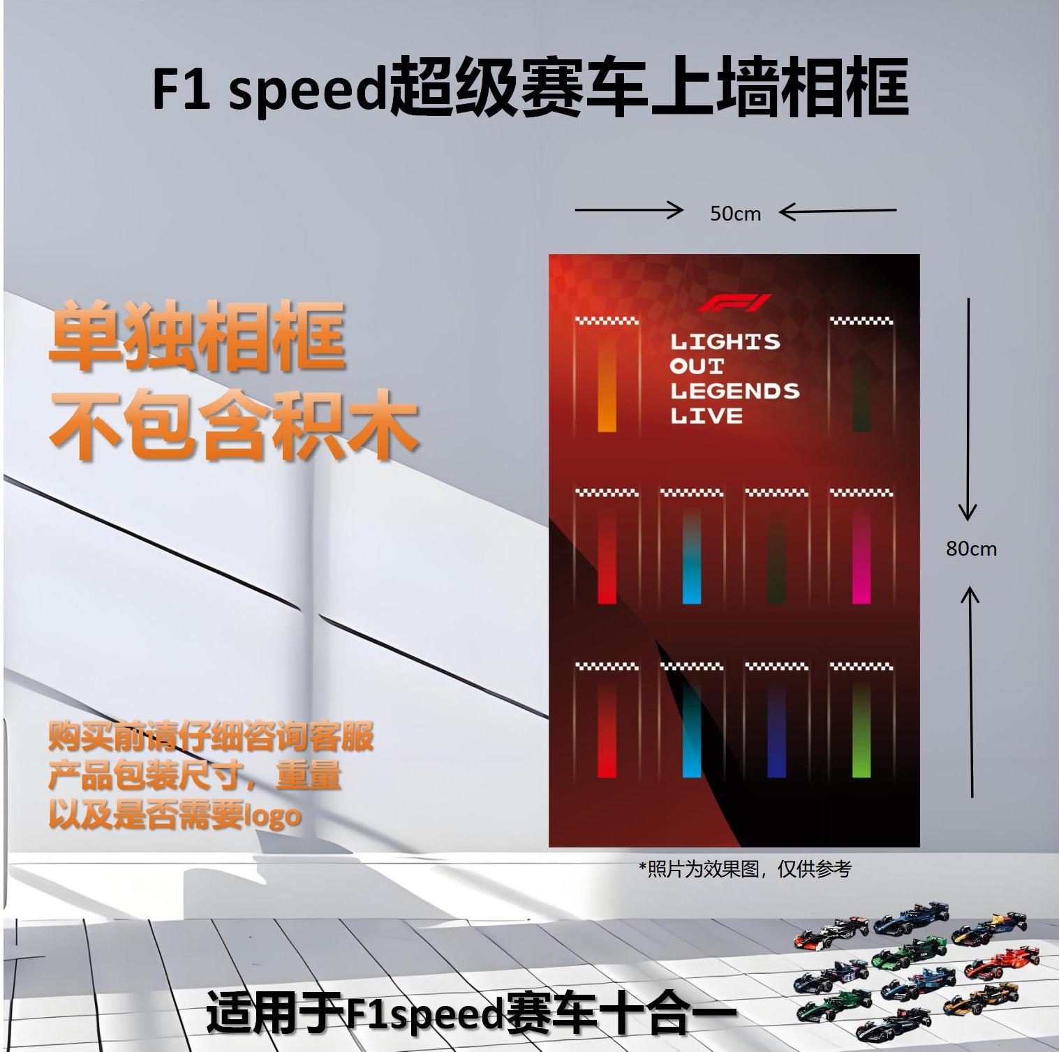 Ten-In-One Suitable for Lego Car Wall Display Frame, Entryway, Bedroom, Living Room Picture Frame, High-End Display Frame, Display Stand