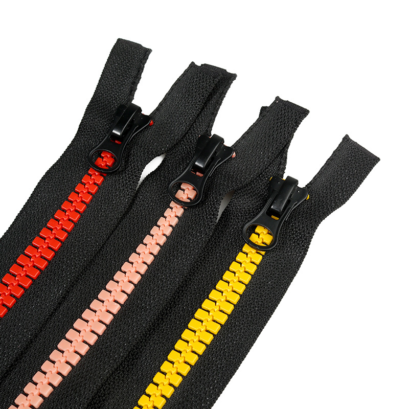 工厂批发3#5#8#号新款波浪牙树脂拉链开尾塑料拉锁箱包羽绒服拉链