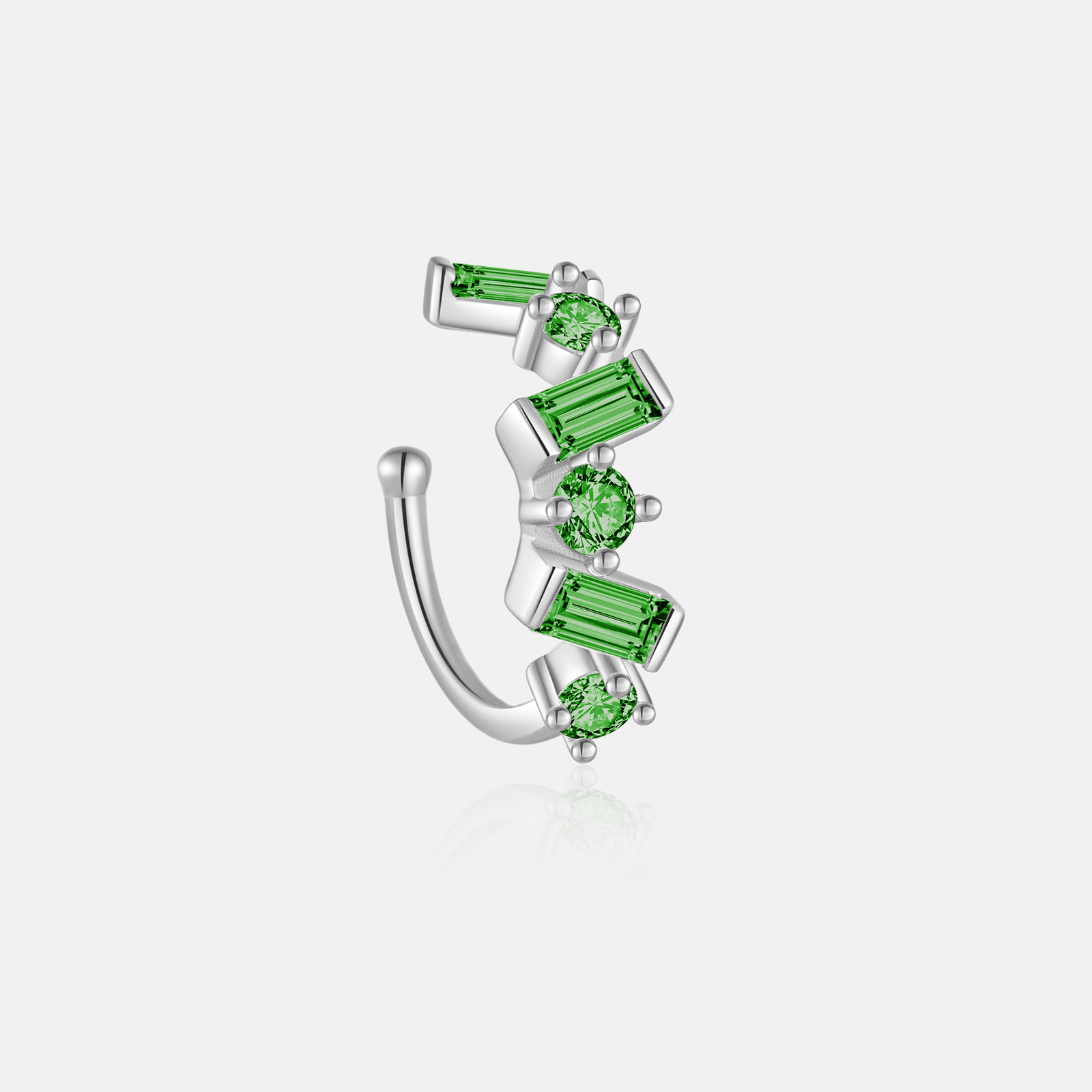 925 Sterling Silver Material Geometric Pattern 1 Piece 18K Gold Plated 925 Sterling Silver Geometric Ear Cuffs