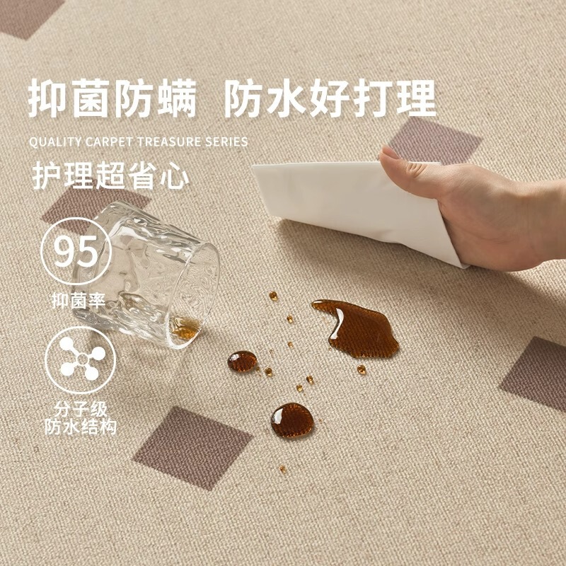地毯客厅防水防污卧室免洗可擦中古风法式复古高级感免擦沙发地垫|undefined