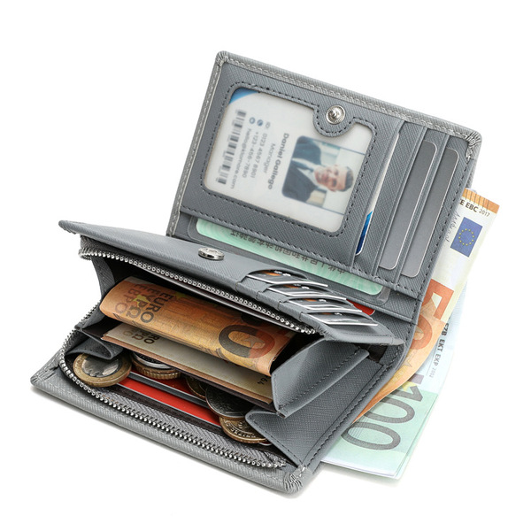 short fashionable small wallet with zipper
