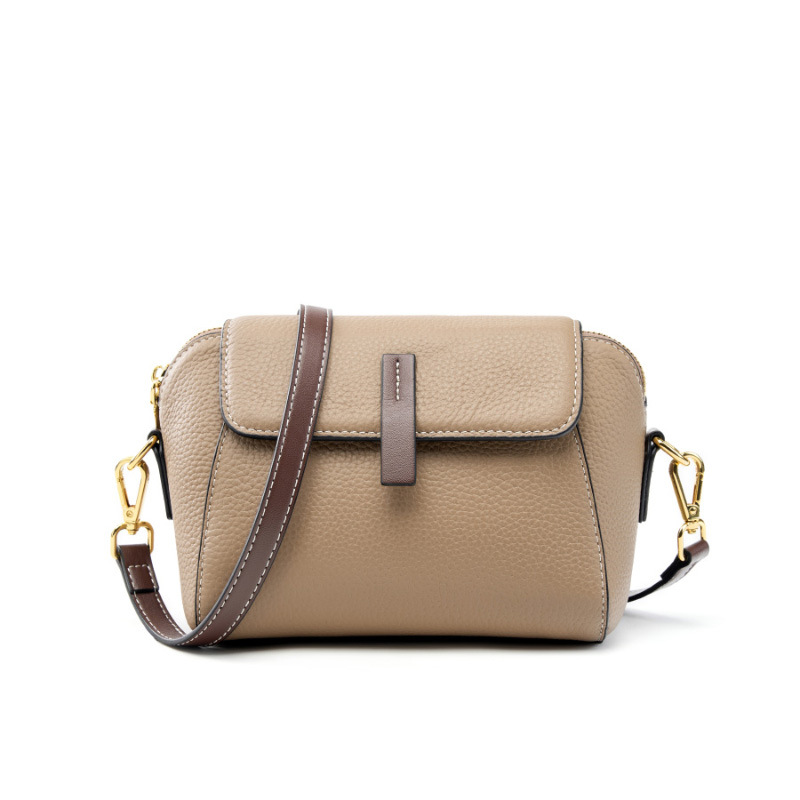 Top Grain Cowhide Leather New Women's Shoulder Bag White Spring/Summer Small Designer Niche Crossbody Bag - Thumbnail 5