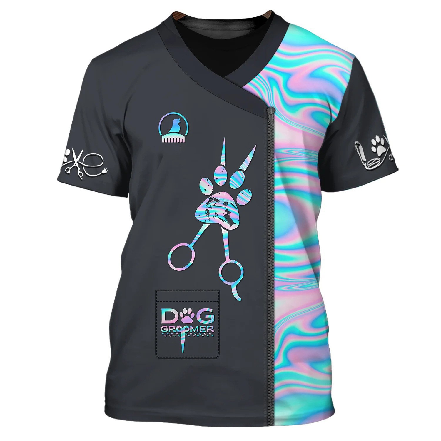 Nueva herramienta de corte de pelo de mascotas de efecto tridimensional Impresión 3D AliExpress Verano Venta caliente Camiseta transpirable para hombres y mujeres