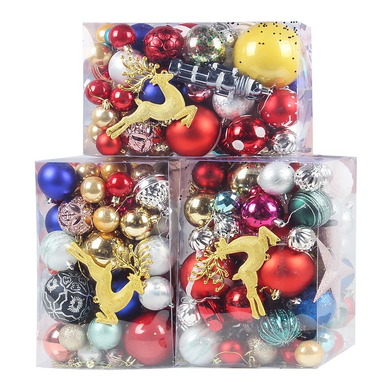 Decoraciones de Navidad paquetes de regalos bolas de color bolas de decoración bolas colgantes campanas colgantes colgantes de árbol de Navidad accesorios