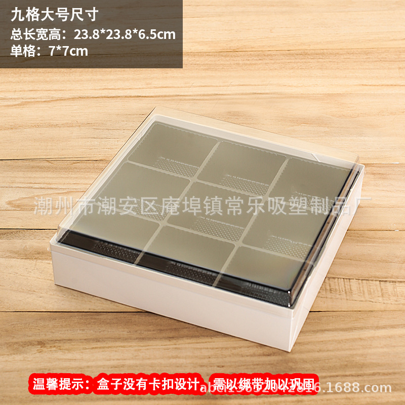 Caja de embalaje de corte de frutas y frutas plegables de una sola caja de plástico de papel antivaho desechable de cuarenta y nueve compartimentación de frutas y verduras con tapa