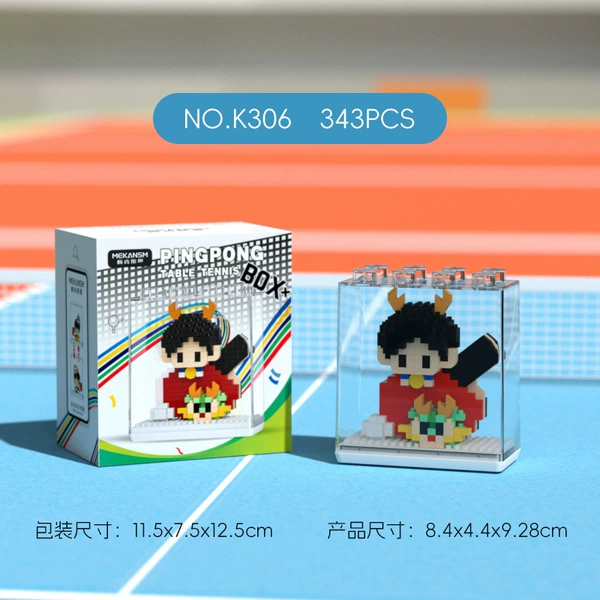 K306-Table tennis dragon team [with acrylic box]