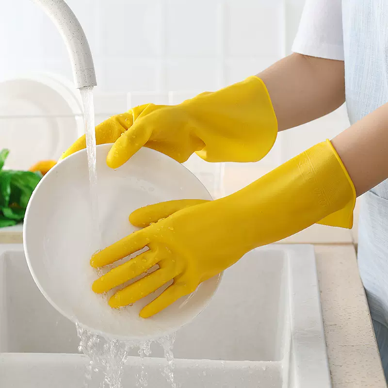 加厚橡胶牛津乳胶手套劳保工作耐磨防水防滑胶皮塑胶洗碗耐用家务