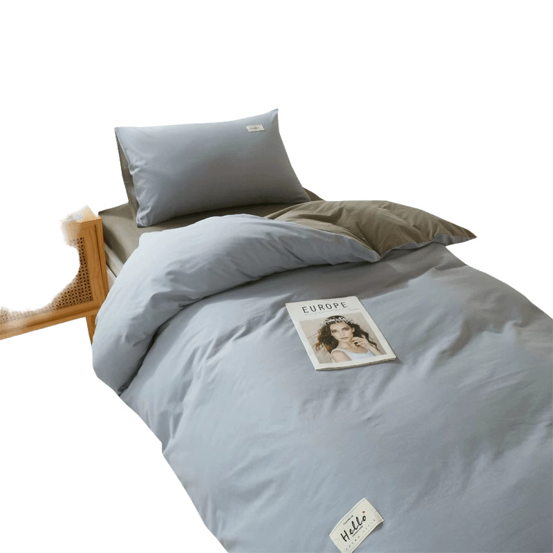 Edredón, ropa de cama, juego completo de algodón, juego completo de ropa de cama, juego de seis piezas, juego de tres piezas de colchón de dormitorio para estudiantes universitarios individuales