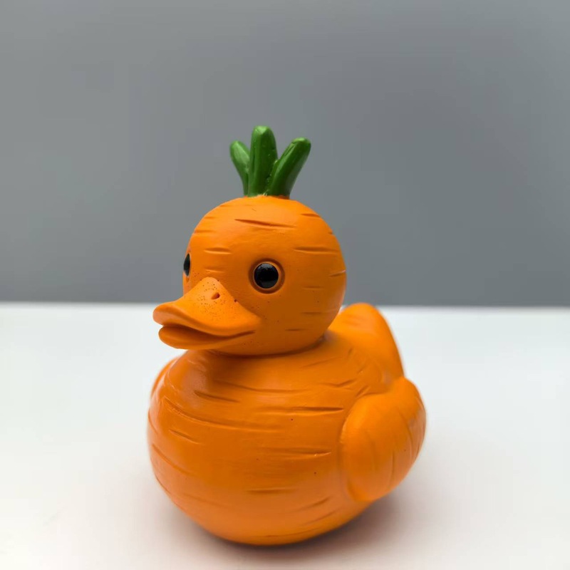 跨境新品Whimsical Vegetable Duck奇思妙想的蔬菜鸭树脂摆件|undefined