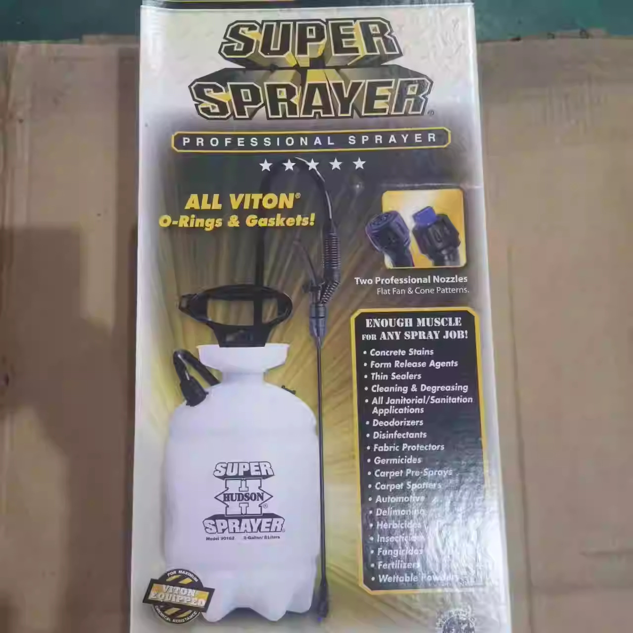 美国安治 2加仑喷壶 耐腐蚀 抗溶剂喷雾器清洗剂用喷壶