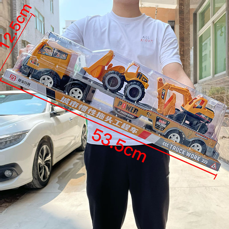 Juego de coches de juguete para niños: excavadora de simulación con retroceso inercial, camión de bomberos y coche de juguete de ingeniería.