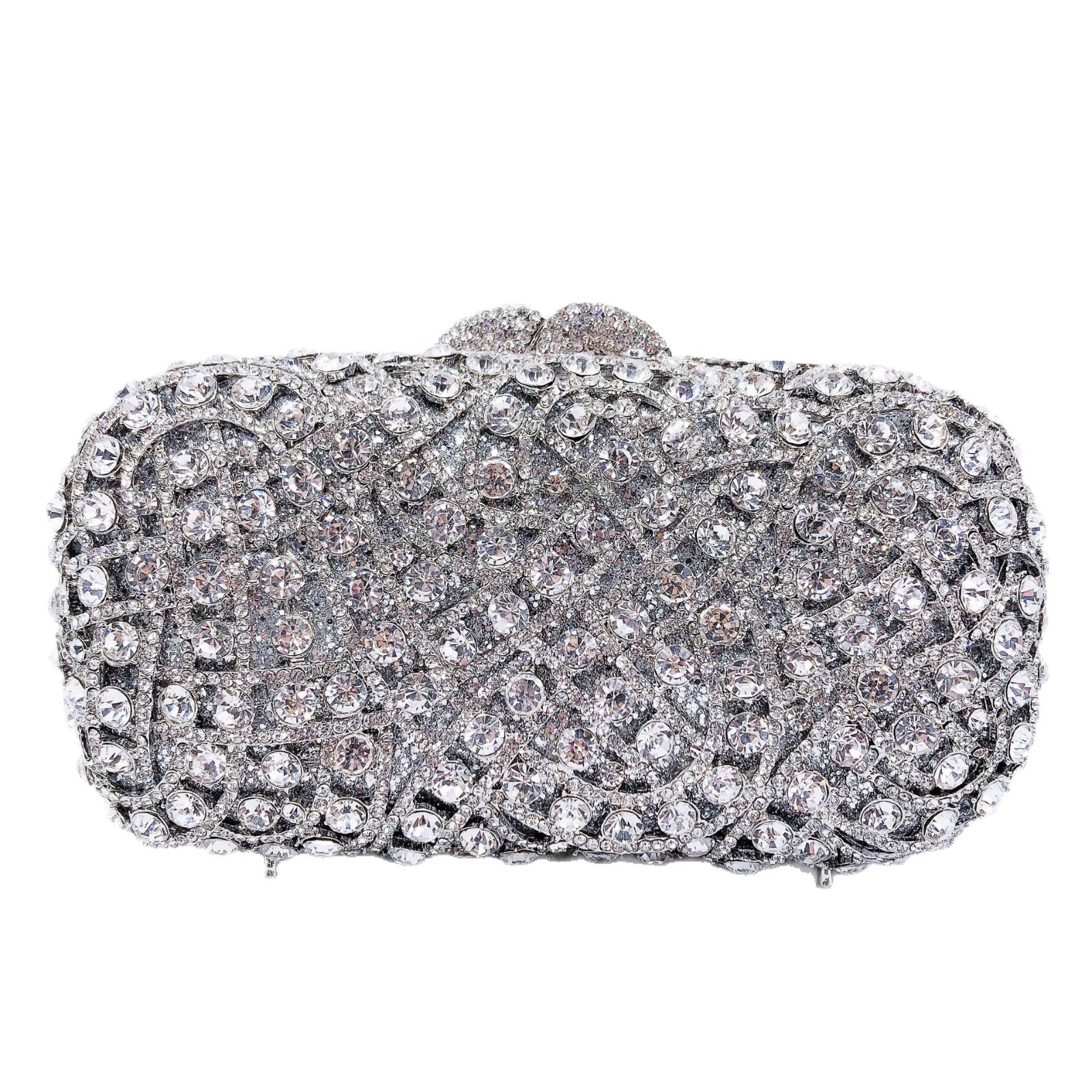 Túi clutch nữ đính đá pha lê dạ hội sang trọng — Màu vàng, Màu bạc
