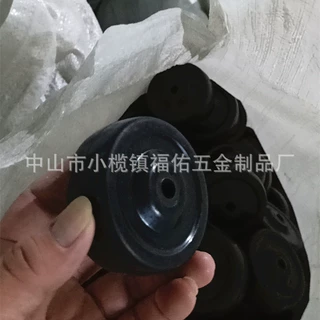 厂家直供轻型中型黑色橡胶静音单轮1-8寸脚轮手推车活动轮子单轮