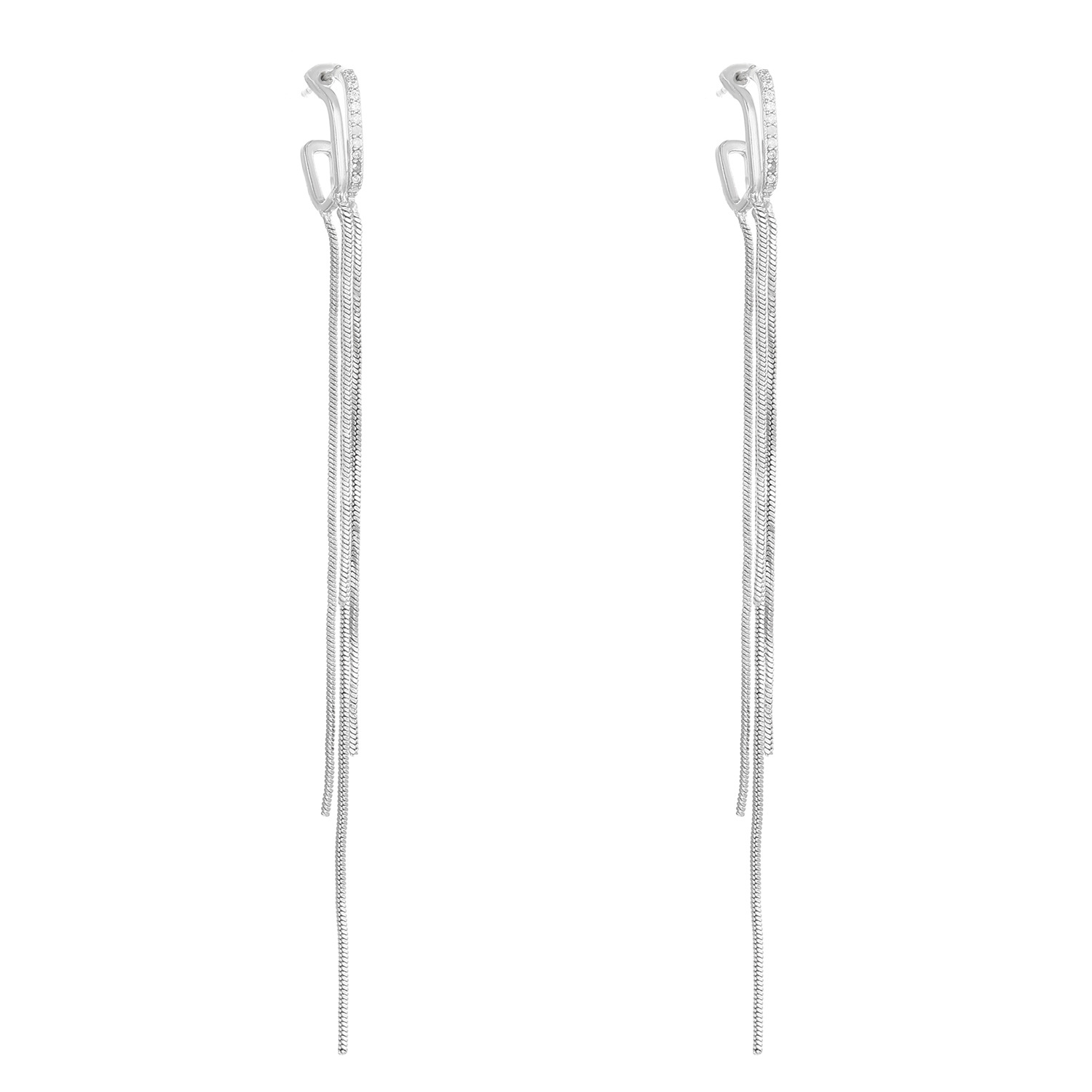 Instagram-Stil Laang Quasten fir Fraen, Modesch an personaliséiert Diamant-Ageleete Kette Ouerréng, Mesh Rout Ouerréng_voghion.com