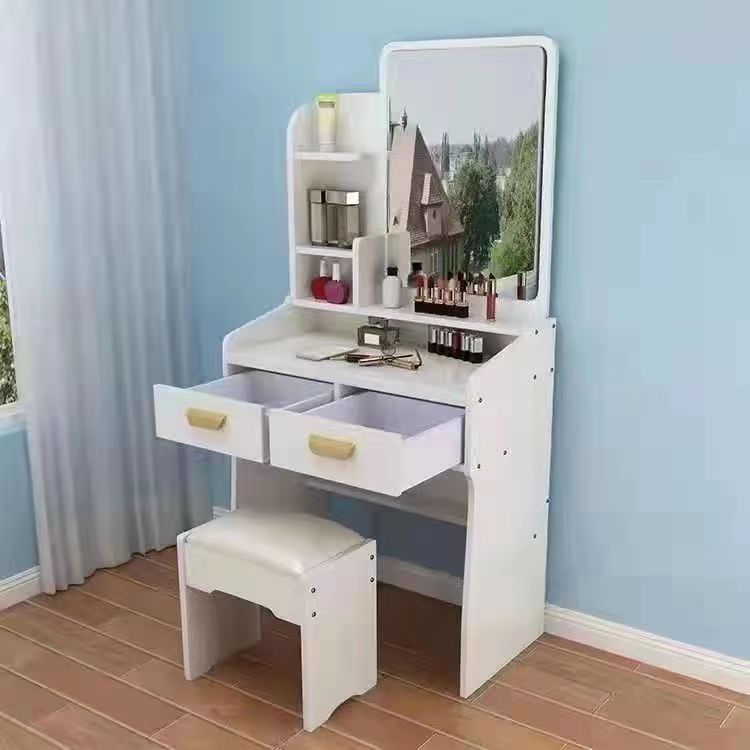 Mesa de maquillaje transfronteriza armario en un espejo push-pull venta caliente dormitorio simple moderno con armario de almacenamiento red comedor