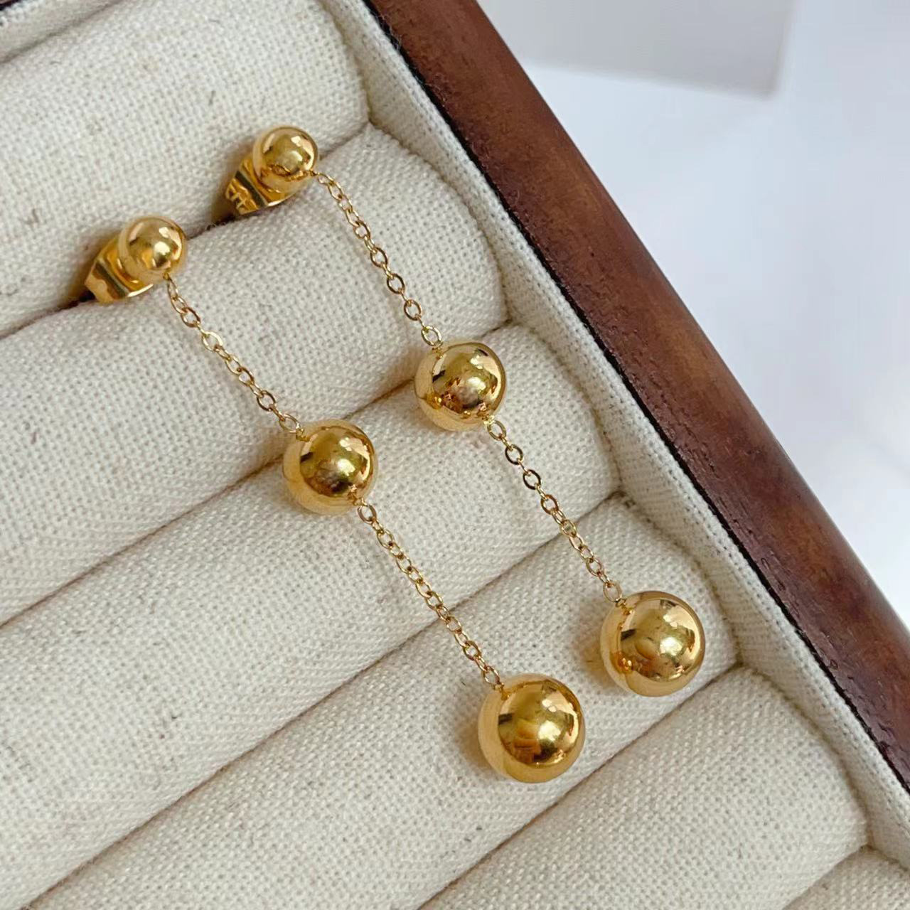 Holiday, Daily Occasion 1 Pair Simple Style Classic Style Solid Color Titanium Steel Drop Earrings