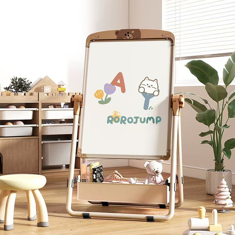 子供用お絵かきボード家庭用磁気スタンドタイプ両面教育用小さな黒板ベビー水彩落書き消去可能なホワイトボード|undefined