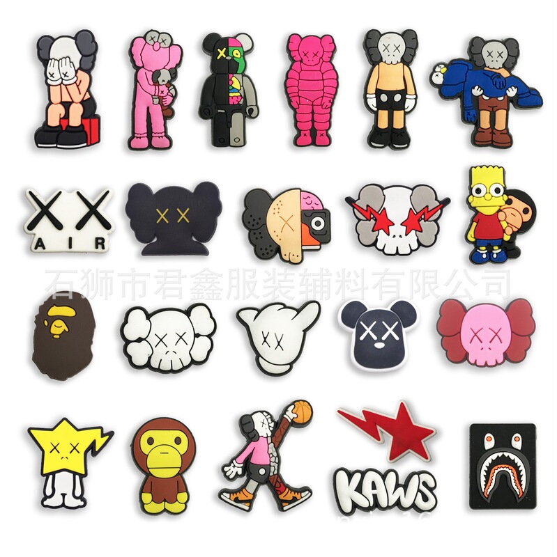 Amazon Trendy Brand Shoe Buckle Set Cross-border Shoe Flower Shoe Buckle Shoe Decorative Buckle kaws Doll