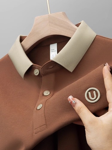 POLO Men's Short-Sleeve Casual Luxury Business Summer New Collar Embroidered Top Half-Shirt Dad Style Trendy