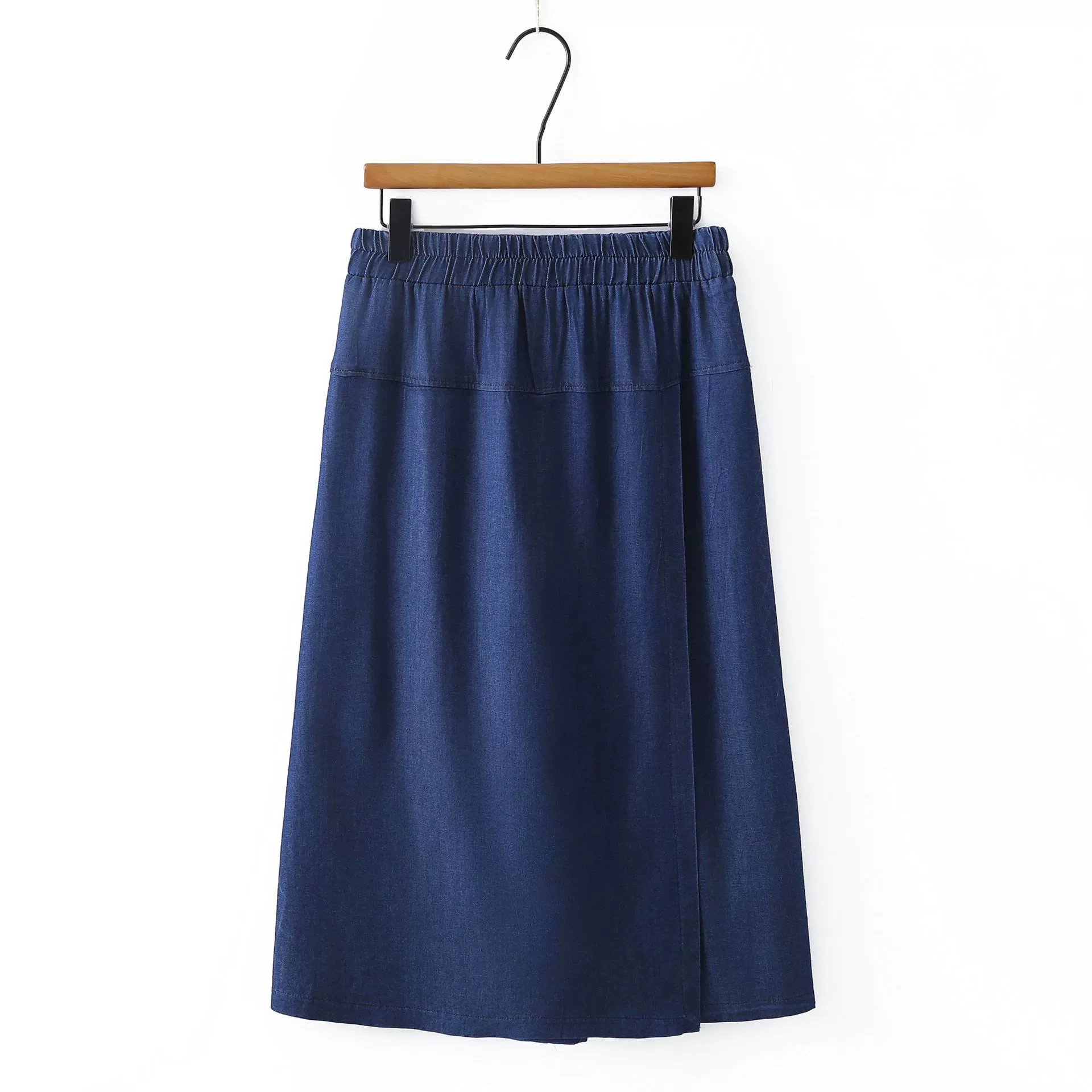 2025 новый летний стиль, большие размеры, джинсовые брюки-кюлоты из тенселя с эластичной резинкой на талии, элегантные джинсы для полных девушек, свободные и стройнящие 2509