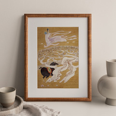 Blank calligraphy picture frame mounted on the wall 50 mounted Chinese painting frame student diy work display frame outer frame large picture frame