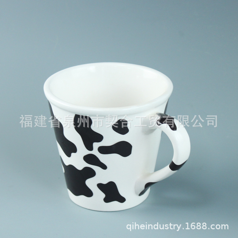 Taza creativa mousse taza Cabeza de Vaca cerámica taza de dibujos animados animal vaca forma mango taza postre pudding taza
