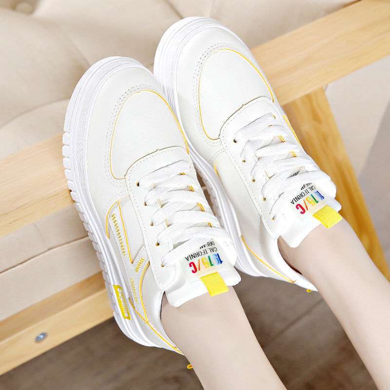 White Shoes for Women Spring & Fall New Versatile Korean Style Boutique Basic Ins Student Casual Sneakers Thick-Soled Shoes Sports Shoes White Shoes for Women Spring & Fall New Versatile Korean Style Boutique Basic Ins Student Casual Sneakers Thick-Soled Shoes Sports Shoes
