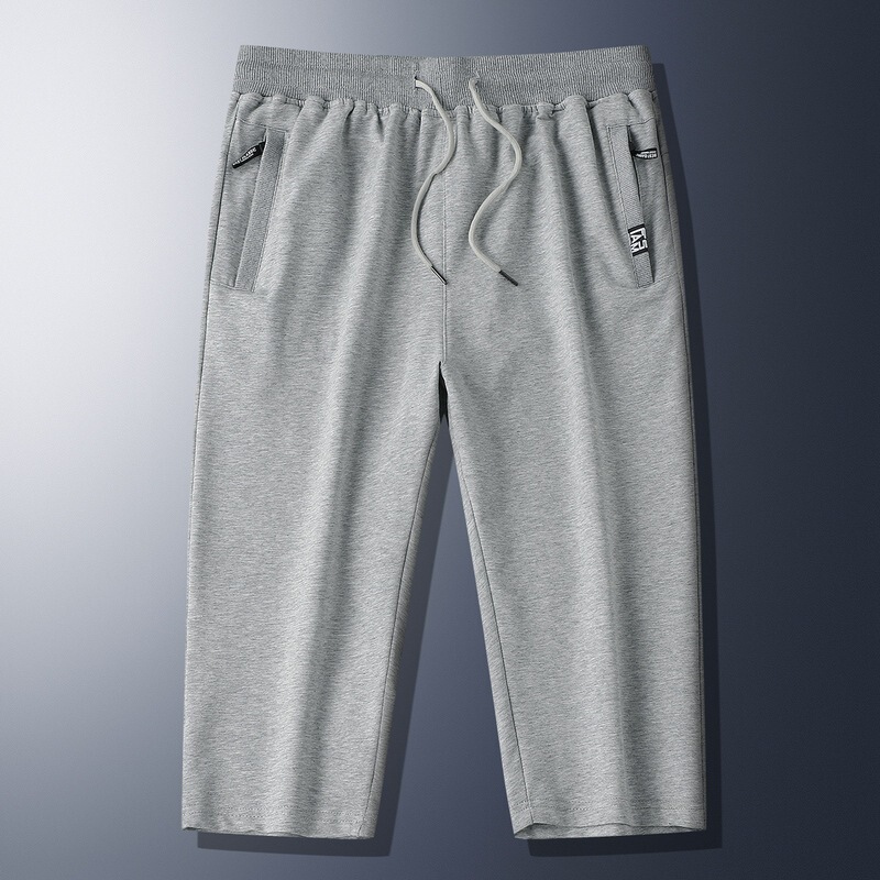 Cotton Plus Size Sports Pants Men's Summer New Casual Knitted Capri Pants Thin Loose Shorts All-match Pants Cotton Plus Size Sports Pants Men's Summer New Casual Knitted Capri Pants Thin Loose Shorts All-match Pants