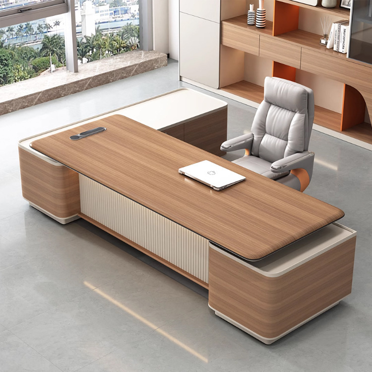 Chairman's Desk, Executive Desk, Boss Desk, President Manager's Office, New Chinese Style High-End Atmospheric Desk and Chair Combination