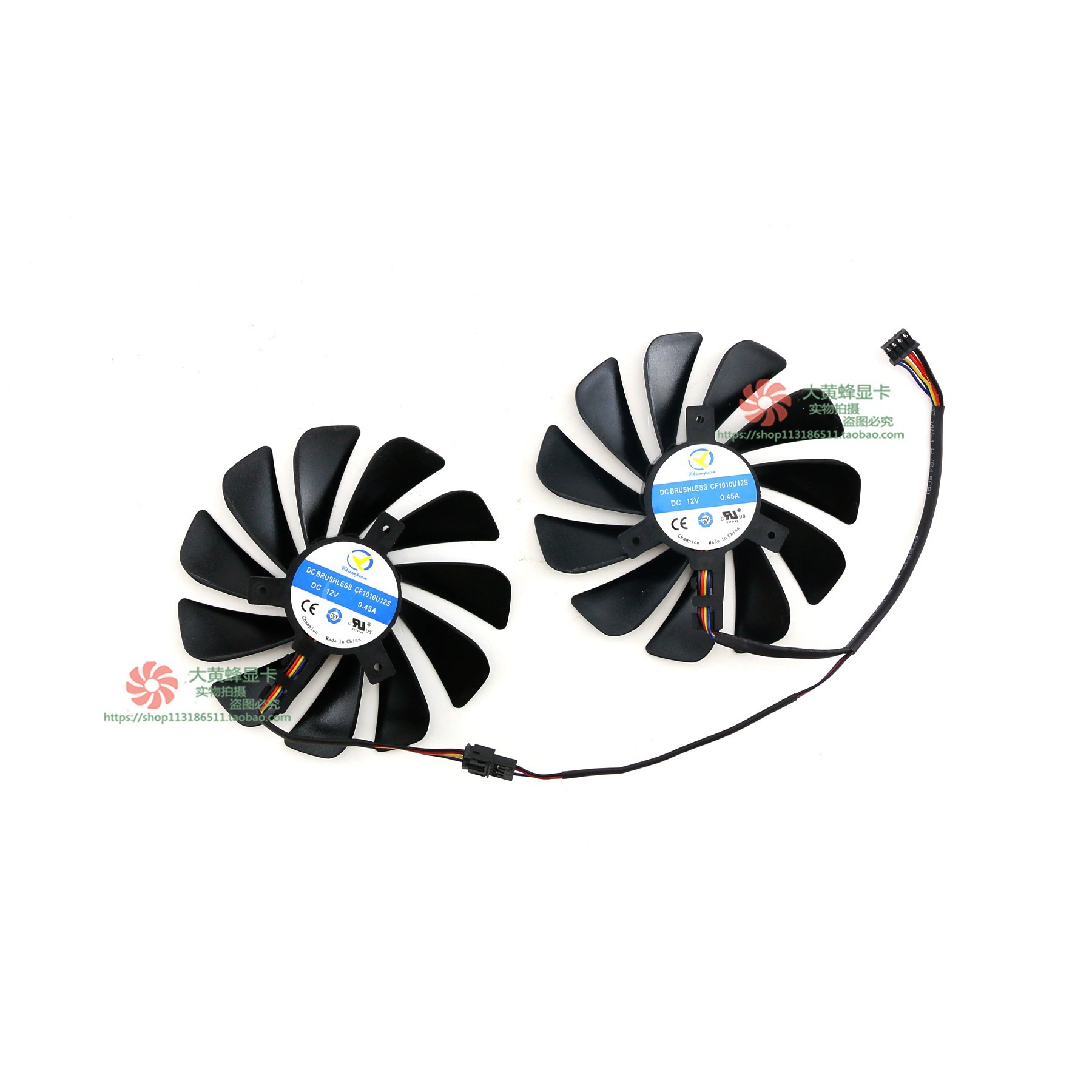 Совместимый вентилятор для видеокарт XFX RX5500/5600/5700XT Black Wolf Warrior, модель CF1010